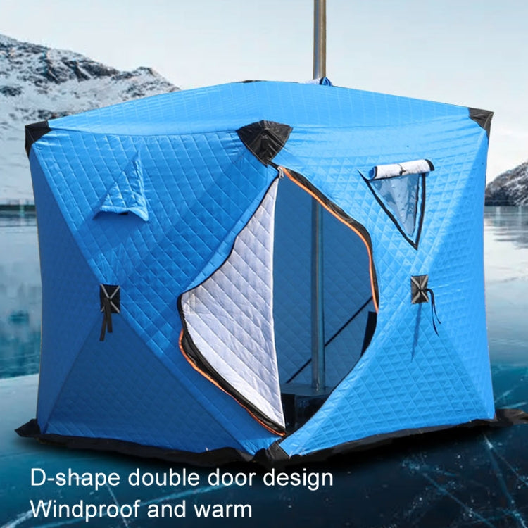Winter Warm Windproof Fishing Tent Thickened Camping Tent, Size: 1.45x1.45x1.6m Single