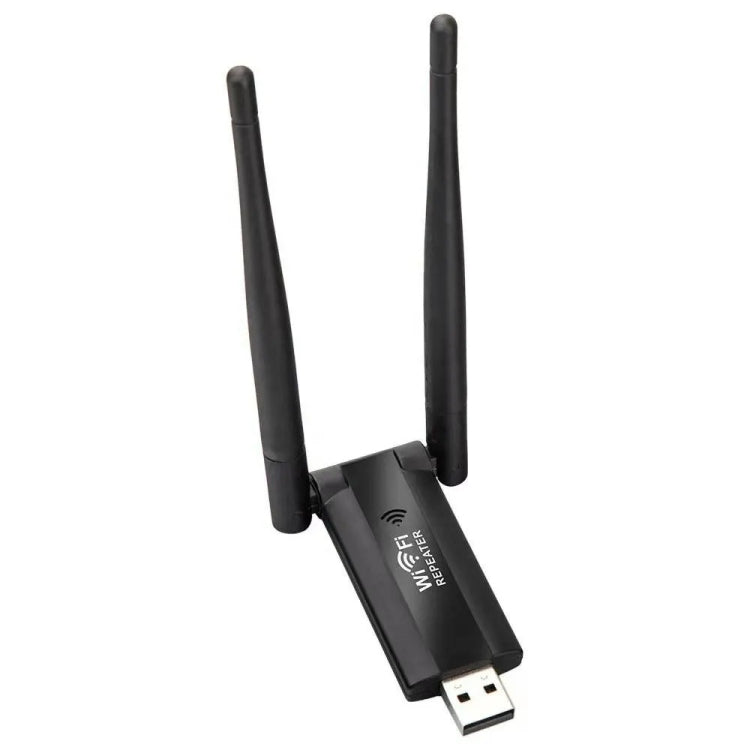 USB Powered WiFi Signal Amplifier Through Wall Wireless Router Extension - Black