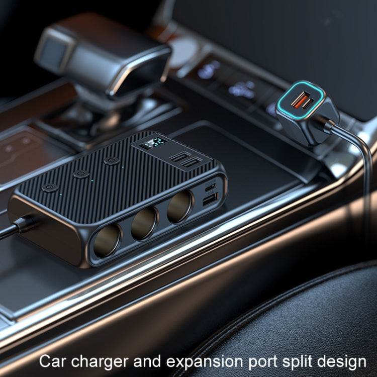 C29 9 In 1 Car Cigarette Lighter Powerful Fast Charger With Voltage Display