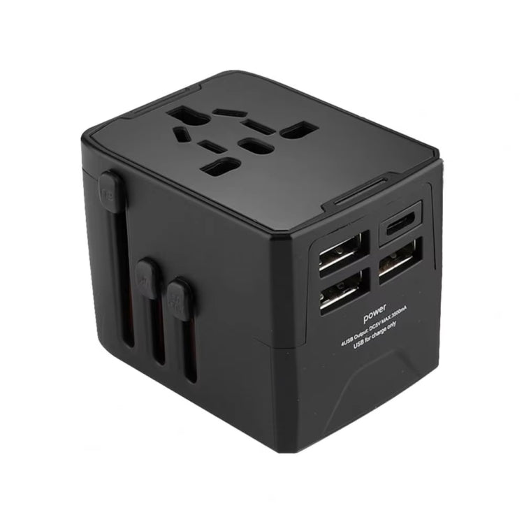 3 x USB & 1 x USB-C / Type-C Travel Plug Adapter International Universal Charging Block