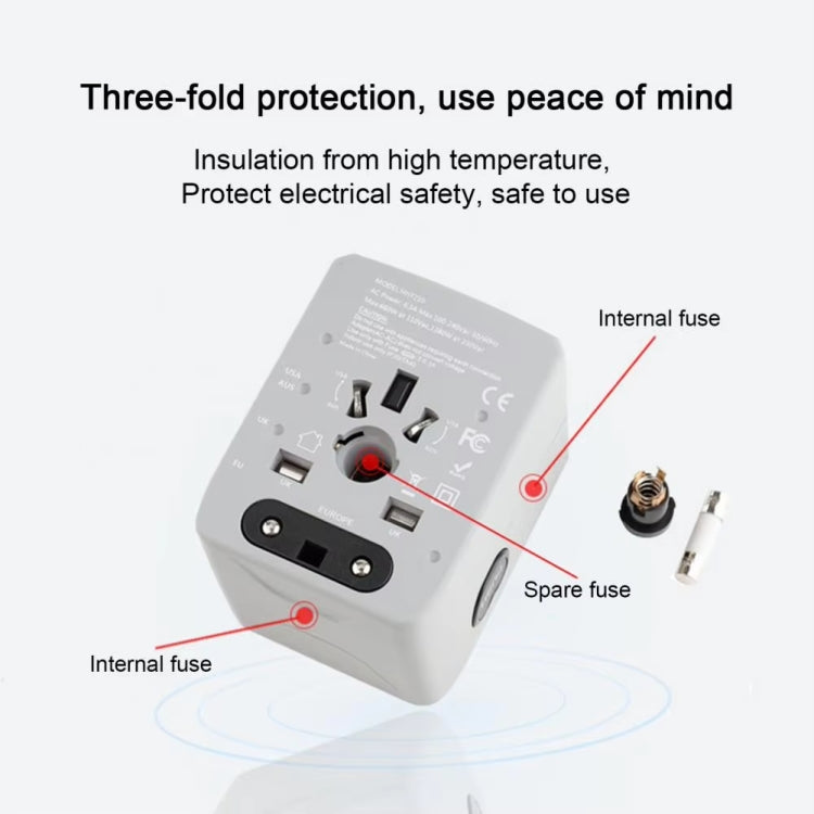 3 x USB & 1 x USB-C / Type-C Travel Plug Adapter International Universal Charging Block