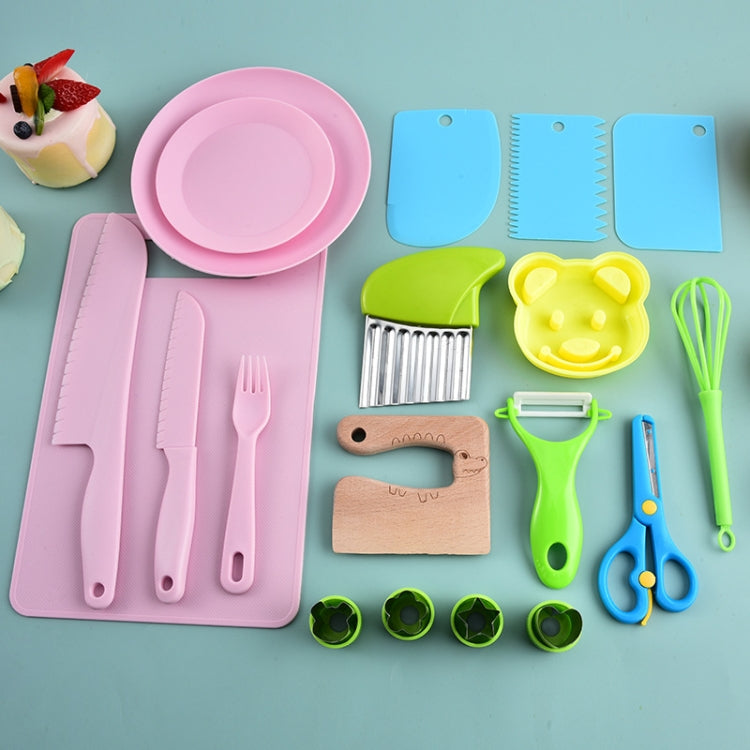 19pcs /Set Children Cooking Knife Set Early Childhood Education Kitchen Tools
