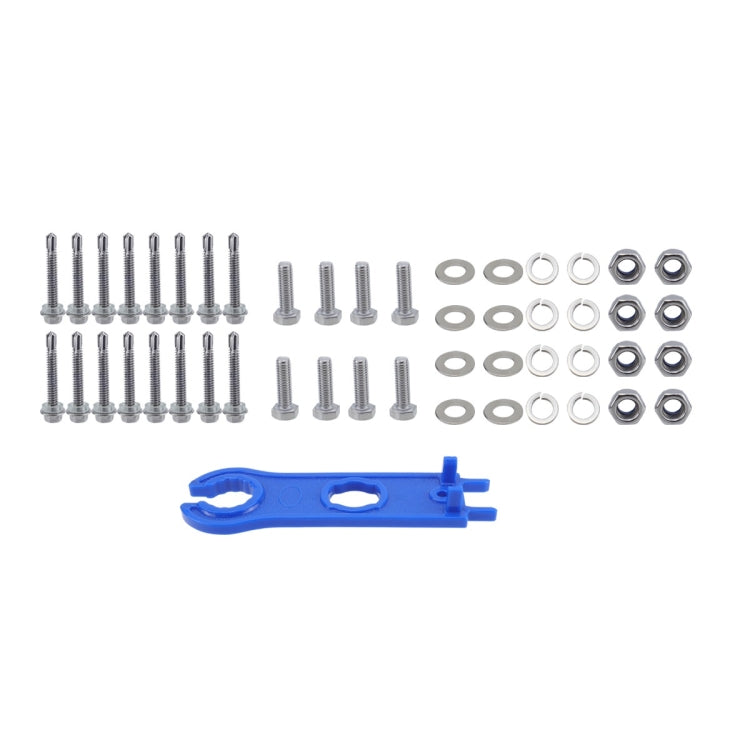 57pcs /Set RV Yacht Solar Panel Z-Shaped Aluminum Alloy Bracket - White