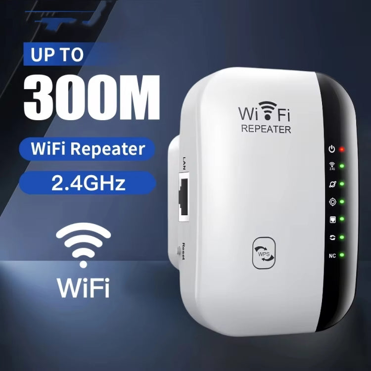 300Mbps Wireless WIFI Repeater 2.4G Route Signal Amplifier 7 Lights Version, Spec: AU Plug