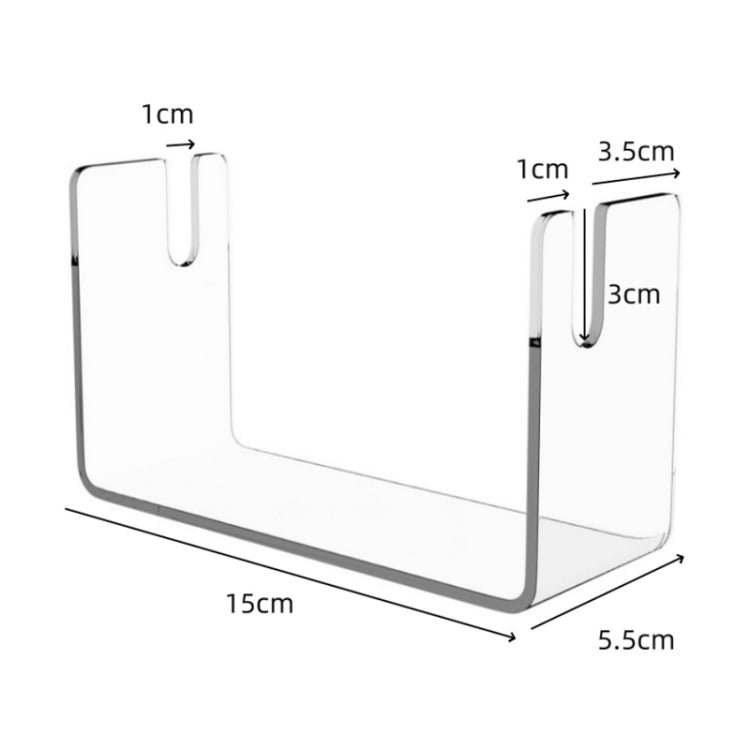 YX133 Acrylic Fan Display Stand Paper Fans Placement Holder - Transparent