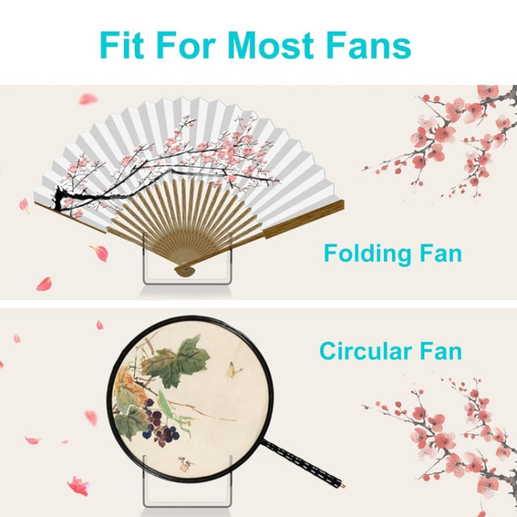 YX133 Acrylic Fan Display Stand Paper Fans Placement Holder - Transparent