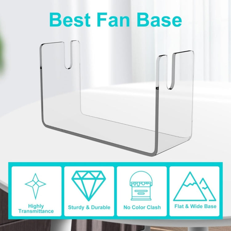 YX133 Acrylic Fan Display Stand Paper Fans Placement Holder - Transparent