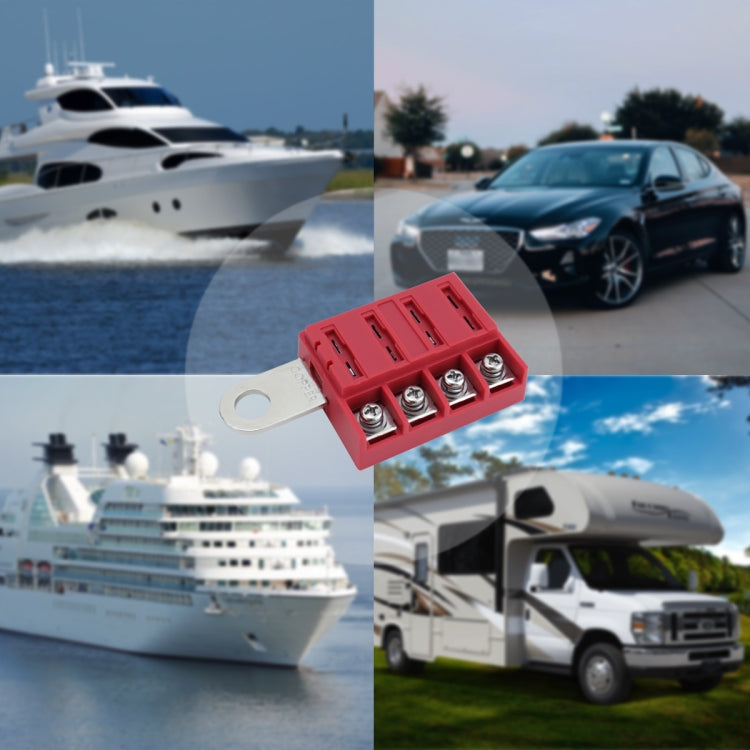 4-way RV Yacht Ignition Protection Battery Terminal Fuse Block, Specification: Three