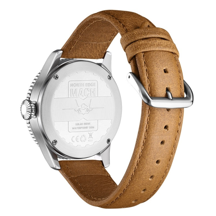 NORTH EDGE Men Light-powered Waterproof Sports Luminous Quartz Watch