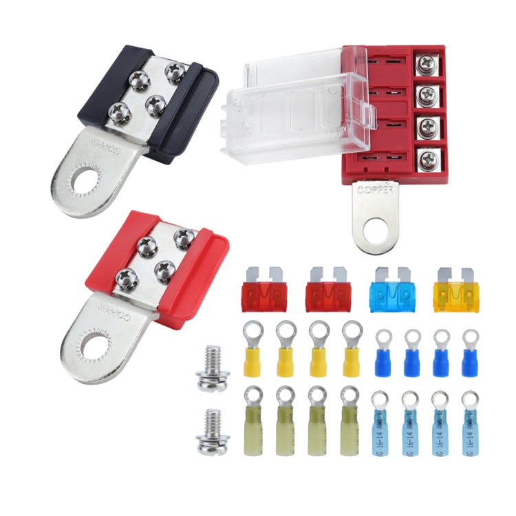 4-way RV Yacht Flame Retardant Waterproof Battery Terminal Fuse Block