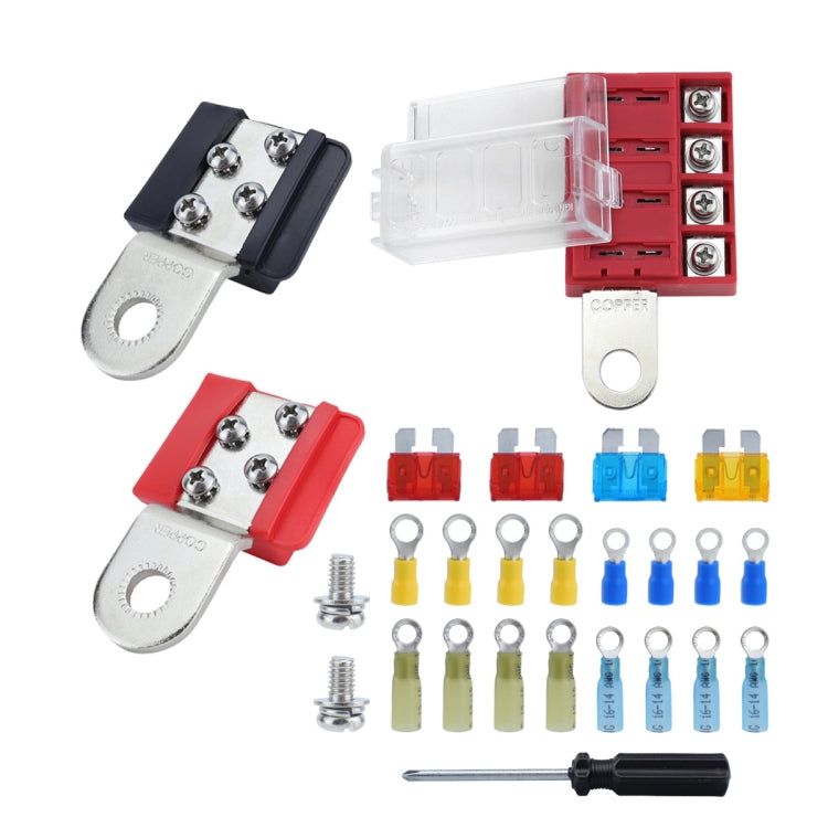 4-way RV Yacht Flame Retardant Waterproof Battery Terminal Fuse Block