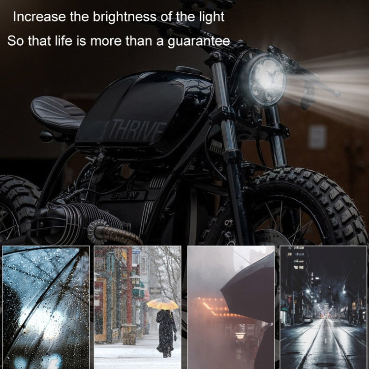 20W Motorcycle LED Headlight Auxiliary Spotlight Lens Dual Color Fog Light - Near Yellow+Far White
