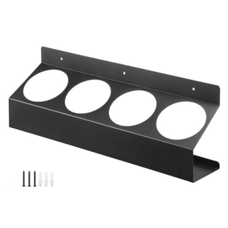 YH001 4 Can Capacity Wall Mounted Metal Spray Can Holder For Garage Enclosed Trailer Shop Workspace Storage