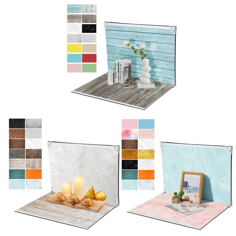 30x40cm 2+7 Thick Background Boards Photography Props Background Set, Style: Two