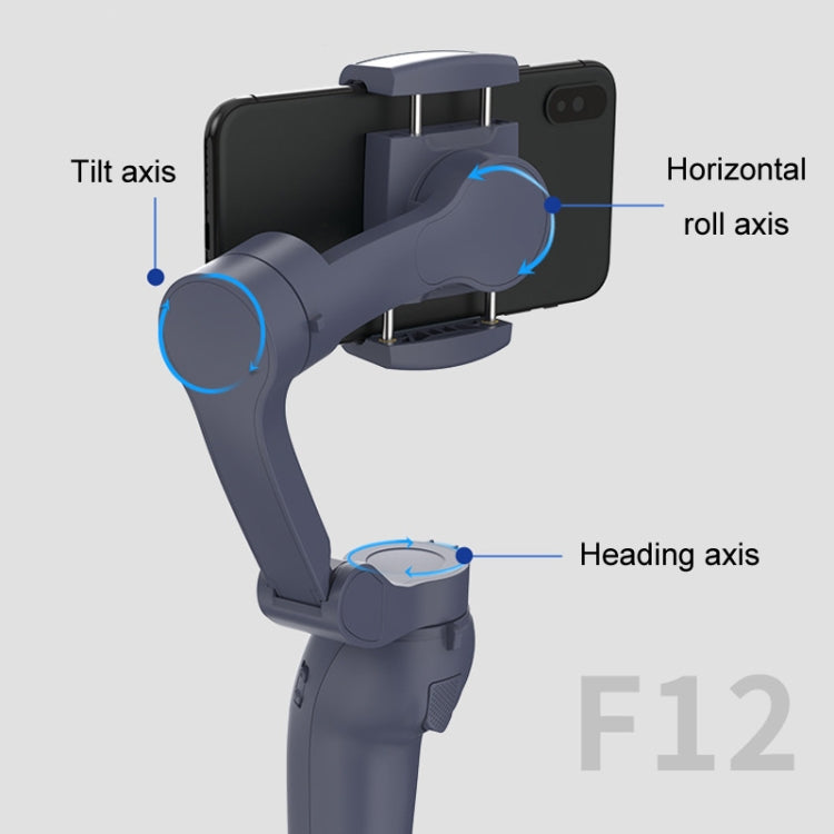 Desiontal F12 Three-Axis Foldable Handheld Stabilizer Mobile Phone Gimbal With AI Face Tracking - Black