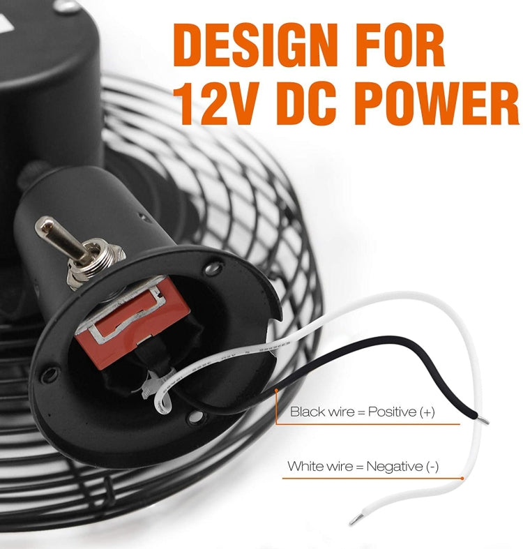 Engineering Car Excavator Strong Cooling High Power Fan, Size: 6 Inch 24V