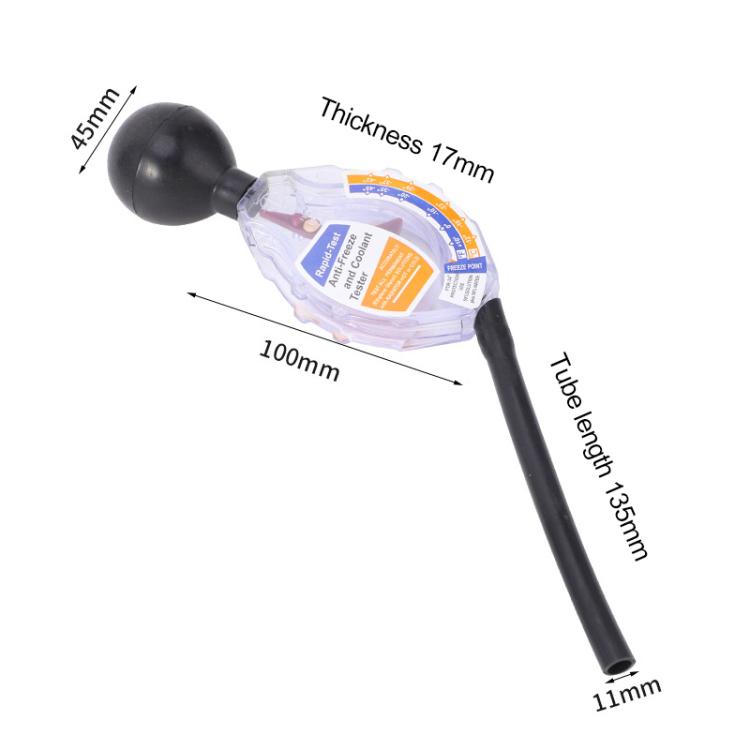 Automobile Suction Type Battery Electrolyte Hydrometer - Black