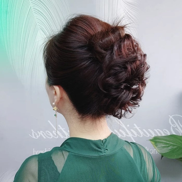 Ladies Fluffy Natural Pods Wig Grab Clip Plate Hair Buns
