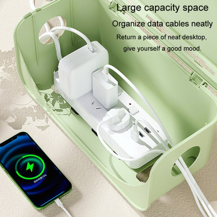 Desktop Cable Storage Box Power Cable Charger Storage Case Dustproof Waterproof Socket Organizer
