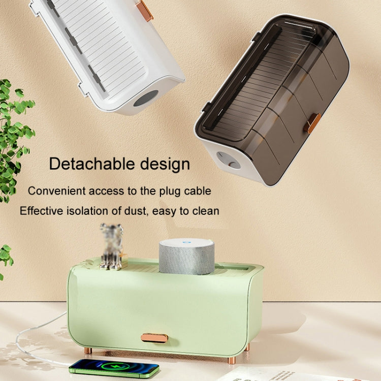 Desktop Cable Storage Box Power Cable Charger Storage Case Dustproof Waterproof Socket Organizer