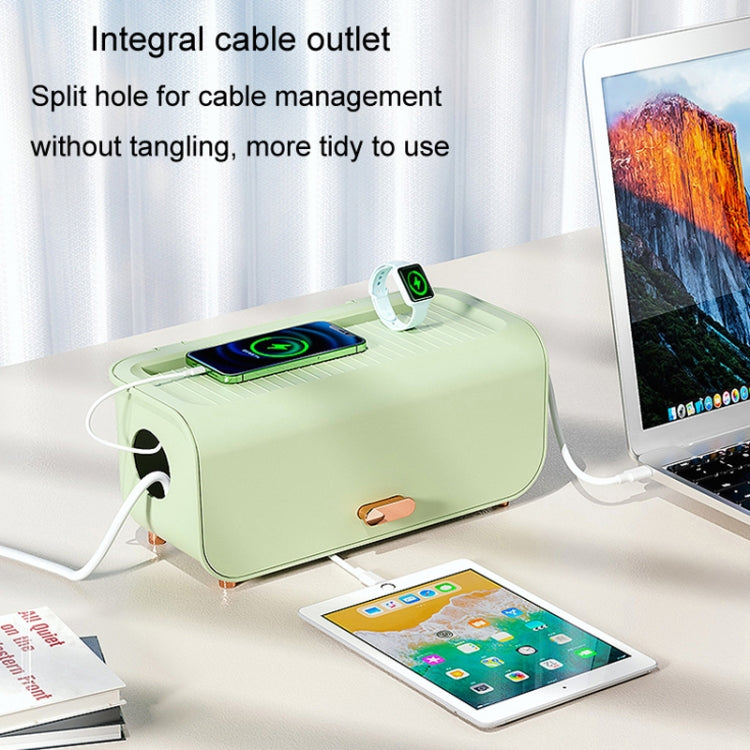 Desktop Cable Storage Box Power Cable Charger Storage Case Dustproof Waterproof Socket Organizer