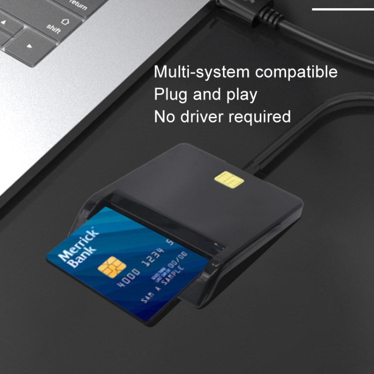 USB 2.0 IC Card / Bank Card / ID Card / SD Card Smart Reader - No Disc