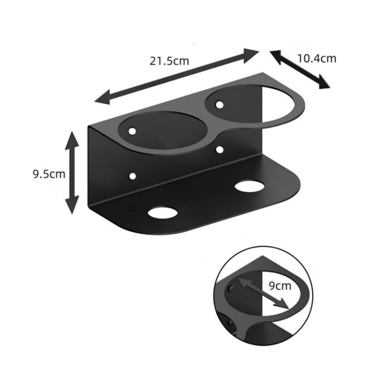 YH004-1 Wall Mounted Metal Double Hole Spray Can Holder For Garage Spray Can Storage