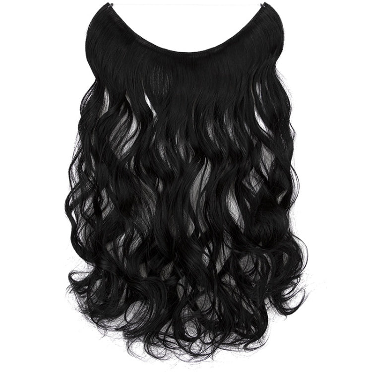 Fishing Line Hair Curtain Long Curly Wig Seamless Hair Extension