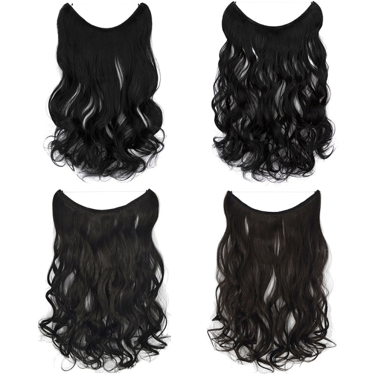 Fishing Line Hair Curtain Long Curly Wig Seamless Hair Extension