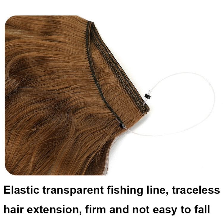 Fishing Line Hair Curtain Long Curly Wig Seamless Hair Extension