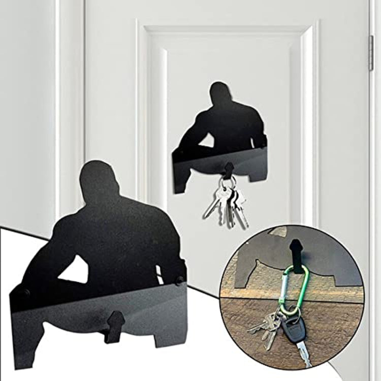 Medium Muscle Man Quirky Key Hangers Household Small Items Storage Rack