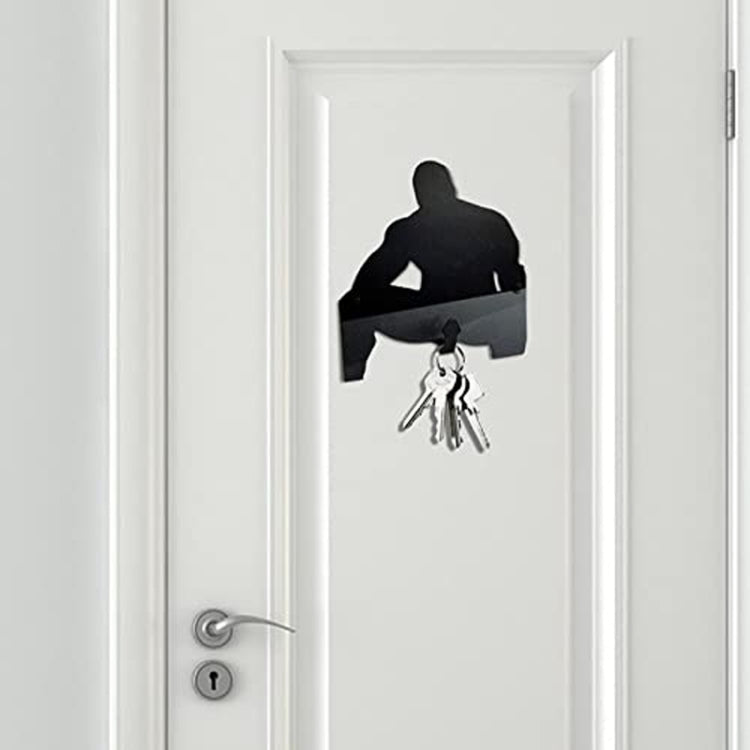 Medium Muscle Man Quirky Key Hangers Household Small Items Storage Rack
