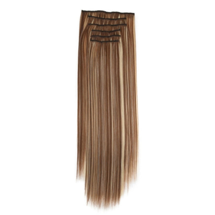 7pcs / Set Clips Long Straight Hair Extension Pieces 16 Clips Chemical Fiber Wigs, Model: 6H613#