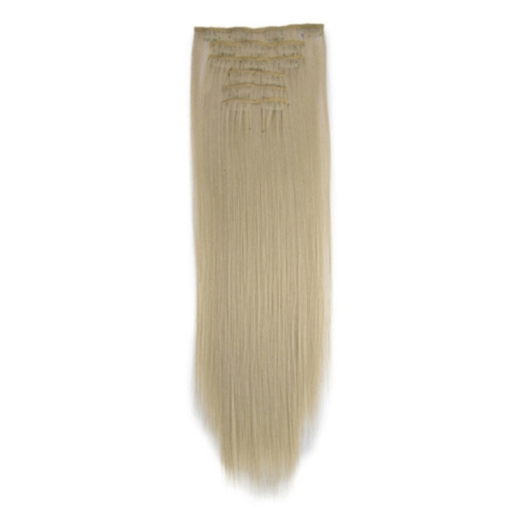 7pcs / Set Clips Long Straight Hair Extension Pieces 16 Clips Chemical Fiber Wigs, Model: 88#