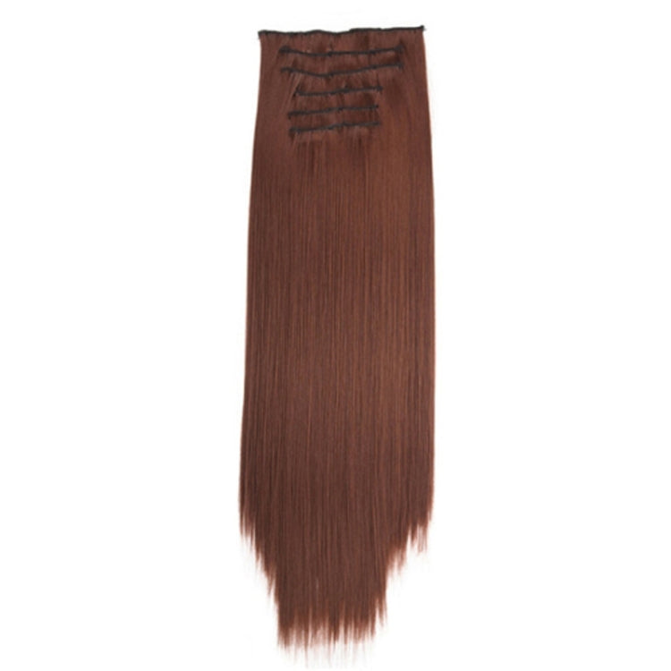 7pcs / Set Clips Long Straight Hair Extension Pieces 16 Clips Chemical Fiber Wigs, Model: 30#