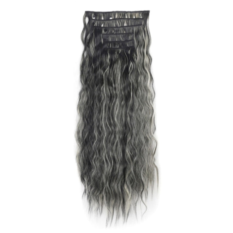 7pcs / Set Clip-On Corn Hair Extension Pieces 16-Card Cornrow Curl Wig, Color: 1BH613#