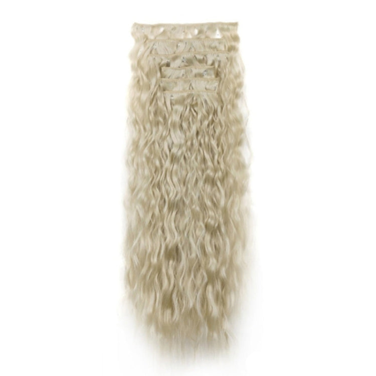 7pcs / Set Clip-On Corn Hair Extension Pieces 16-Card Cornrow Curl Wig, Color: 88#