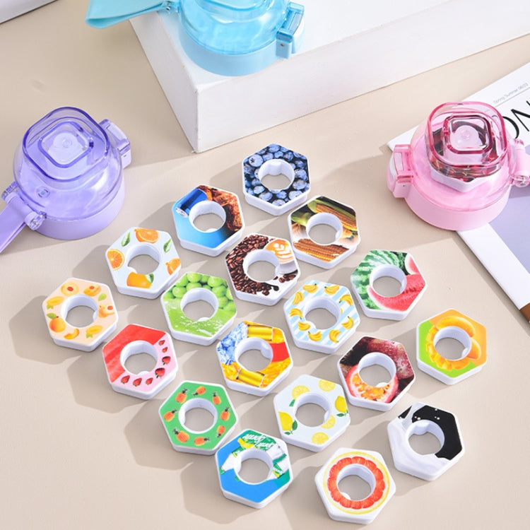 600ml Scent Flavored Water Bottle Leak-Proof Outdoor Sport Water Cup With 7 0 Sugar 0 Calorie Scent Rings