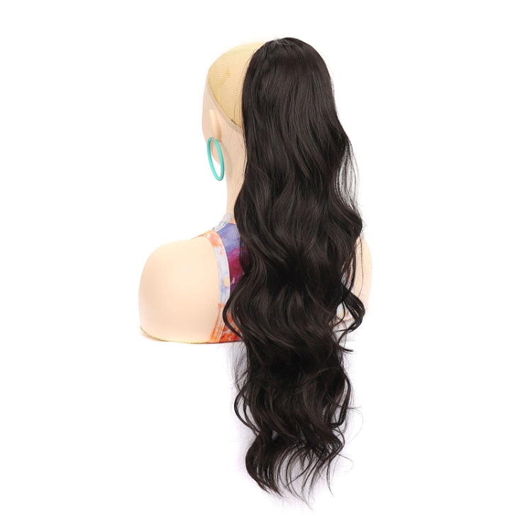 Mesh Drawstring Long Wavy Curly Ladies Ponytail Wig, Color: 4#