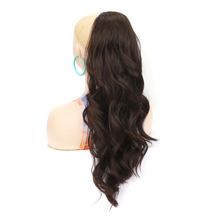 Mesh Drawstring Long Wavy Curly Ladies Ponytail Wig, Color: 6#