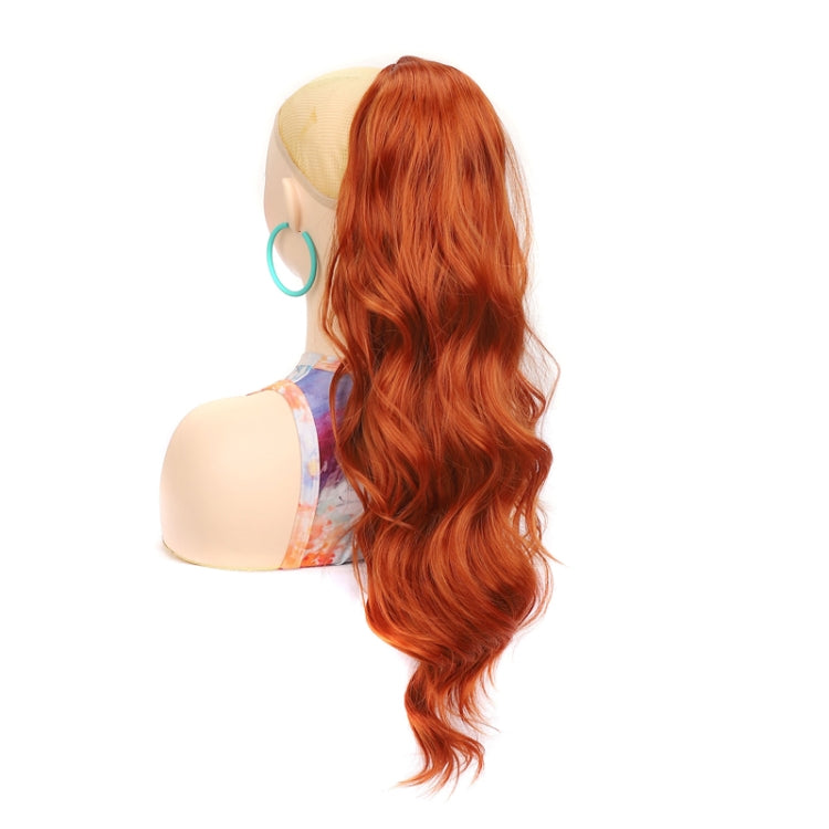 Mesh Drawstring Long Wavy Curly Ladies Ponytail Wig, Color: 18CM350#