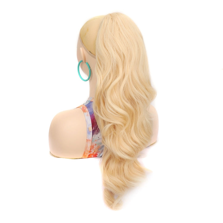 Mesh Drawstring Long Wavy Curly Ladies Ponytail Wig, Color: 613#