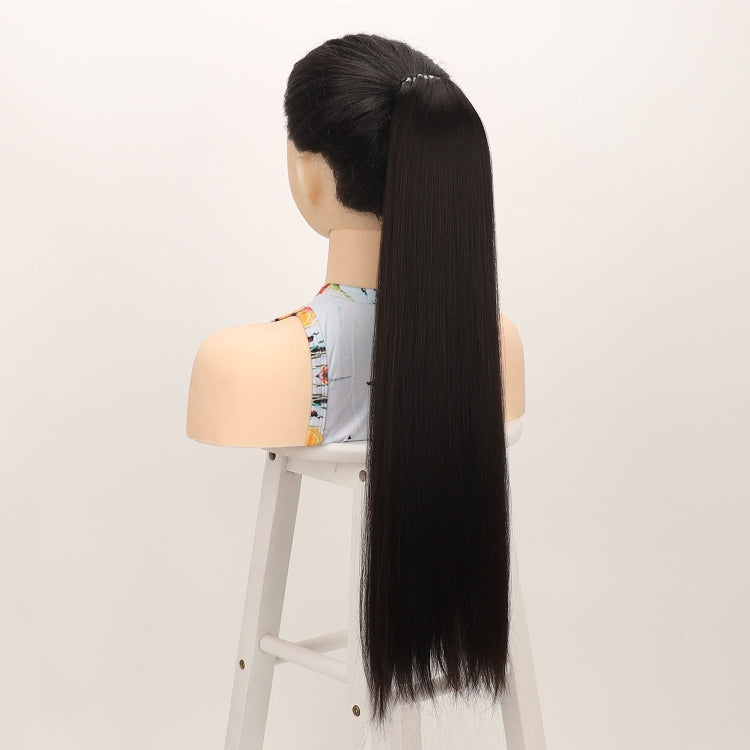 Ladies 24inch Fluffy Long Straight Hair Ponytail Wig, Color: 2#