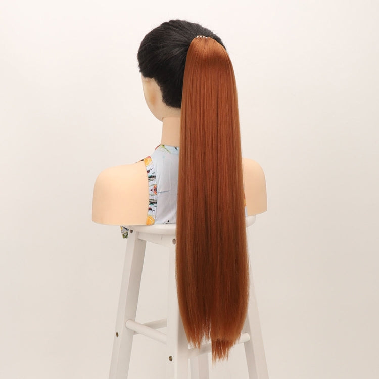 Ladies 24inch Fluffy Long Straight Hair Ponytail Wig, Color: 30#