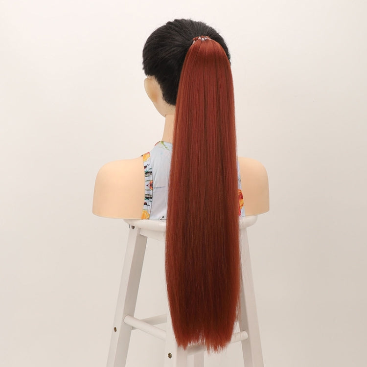 Ladies 24inch Fluffy Long Straight Hair Ponytail Wig, Color: 350#