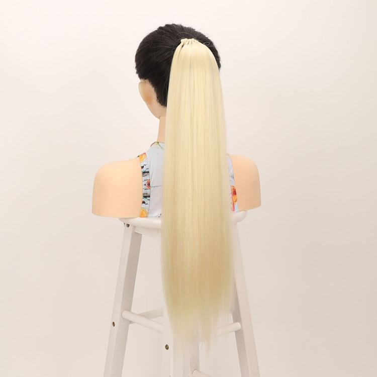 Ladies 24inch Fluffy Long Straight Hair Ponytail Wig, Color: 613#