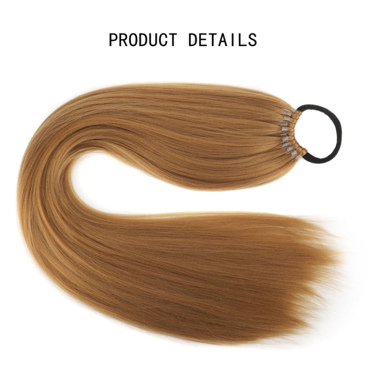 Ladies 24inch Fluffy Long Straight Hair Ponytail Wig, Color: 1B#