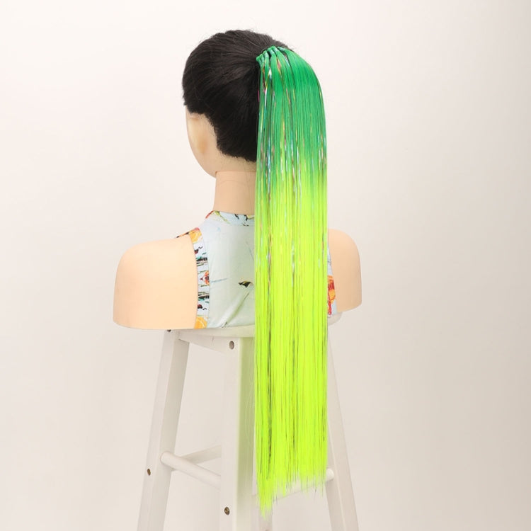 24 inch 9 Strands Chemical Fiber Colorful Hair Ring Dirty Braid Long Ponytail Wig, Color: B43#