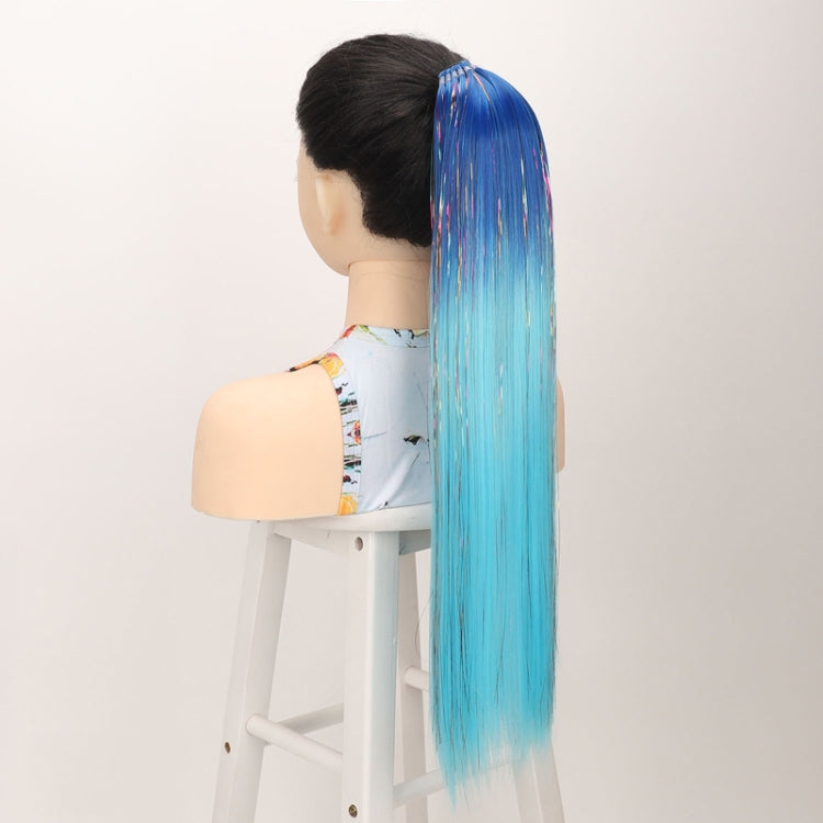 24 inch 9 Strands Chemical Fiber Colorful Hair Ring Dirty Braid Long Ponytail Wig, Color: B45#
