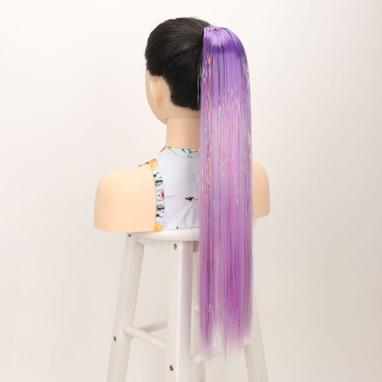 24 inch 9 Strands Chemical Fiber Colorful Hair Ring Dirty Braid Long Ponytail Wig, Color: B47#